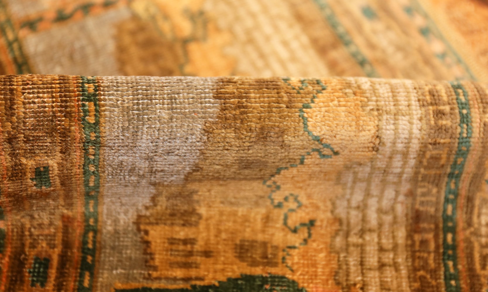 Antique Silk Israeli Bezalel Rug 46984 Nazmiyal Antique Rugs