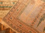 antique silk bezalel rug from jerusalem israel 46984 weave Nazmiyal