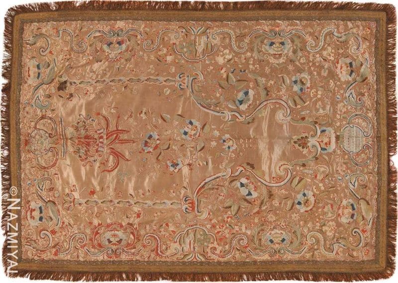 Antique Persian Silk Embroidery Textile Antique Persian Silk Embroidery Textile Nazmiyal
