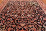 vintage navy color persian bidjar rug 46734 field Nazmiyal