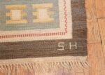 vintage scandinavian swedish rug 47006 initials Nazmiyal