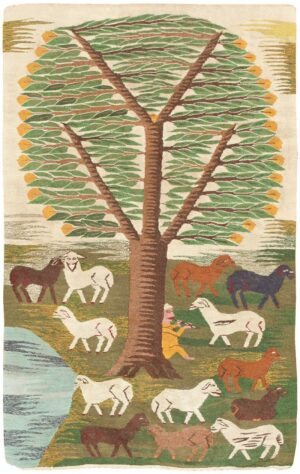 Vintage Swedish Rug 47004 Nazmiyal