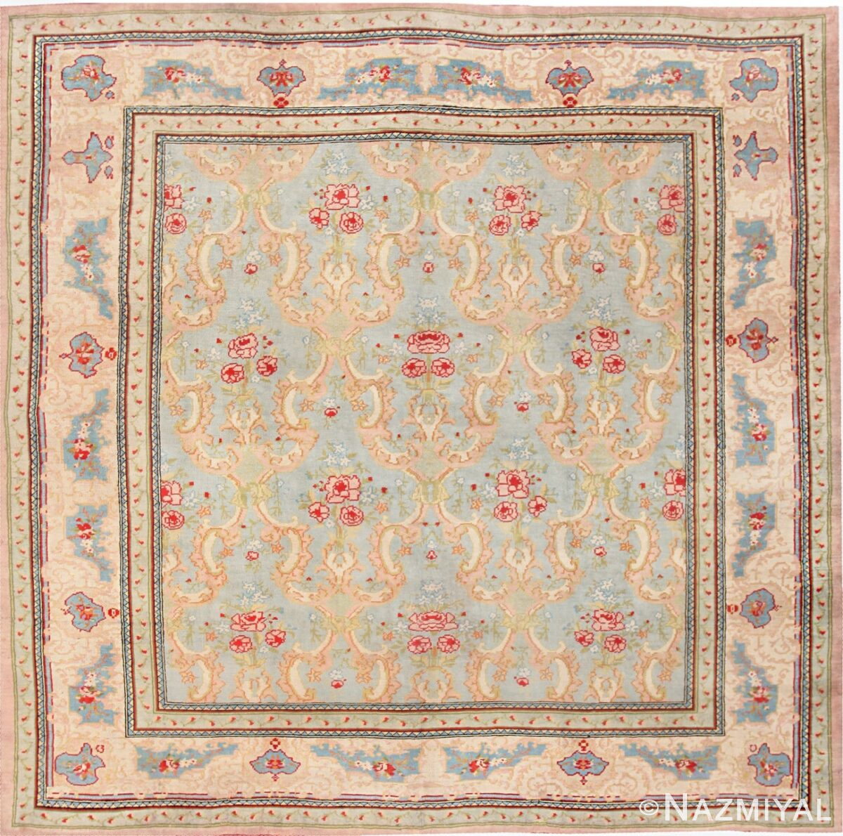 Antique Hereke Turkish Rug 47043 Nazmiyal
