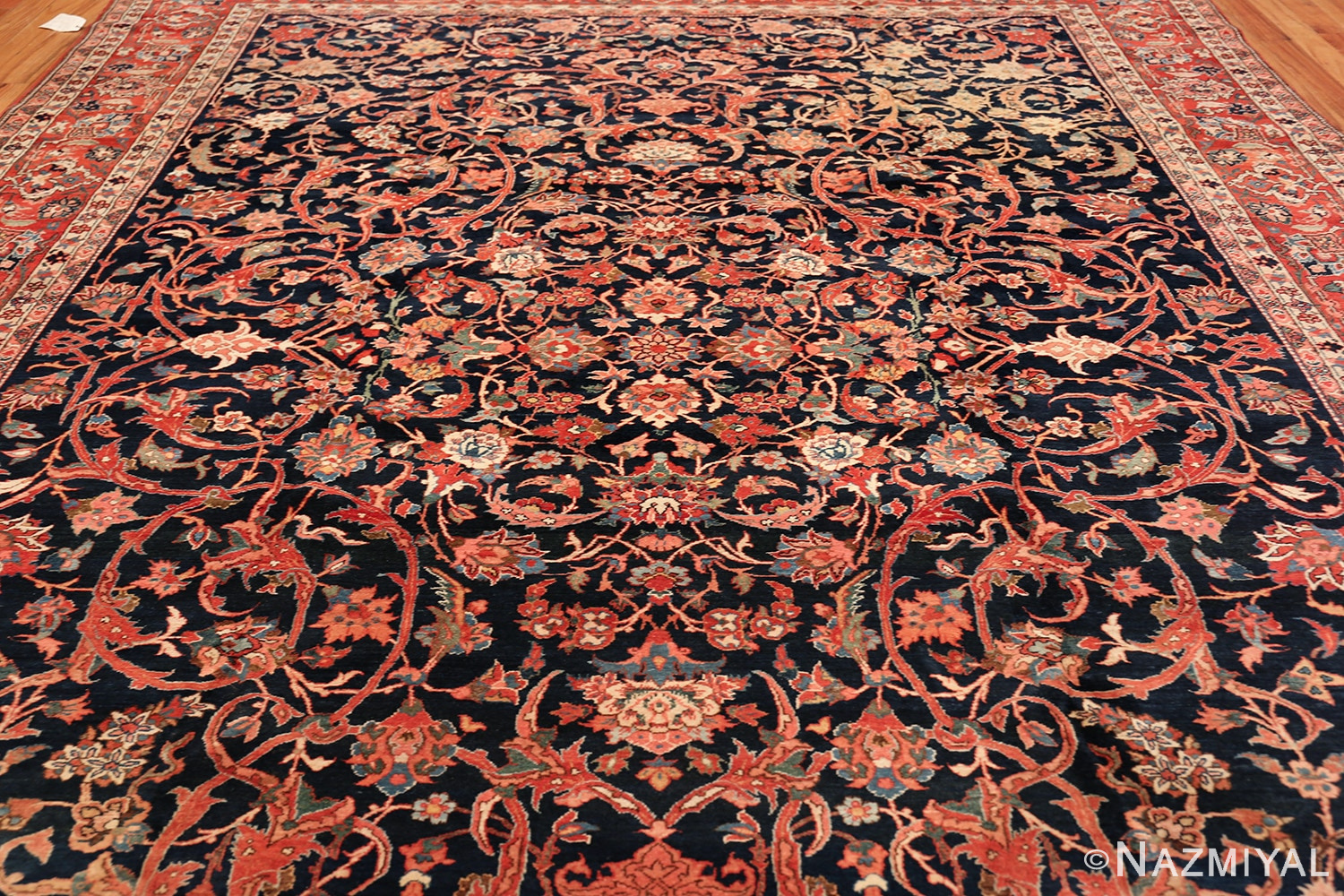 Durable Blue Persian Bidjar Rug 46734 Nazmiyal Antique Rugs