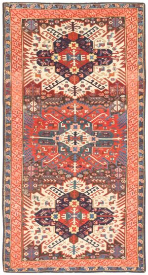 Antique Caucasian Seychour Rug 47071 Detail/Large View