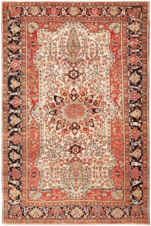 Antique Mohtashem Kashan Persian Rug 47052 Nazmiyal