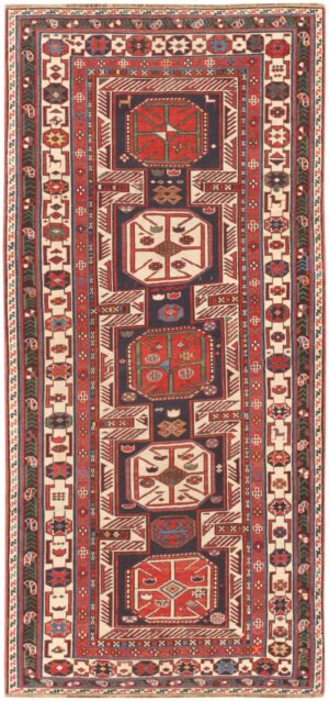 Antique Shirvan Caucasian Rug 47121 Detail/Large View