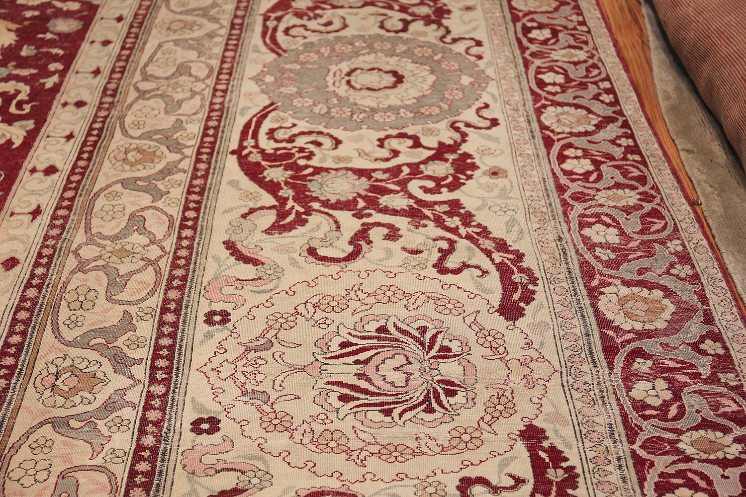 Antique Animal Hunting Scene Turkish Hereke Rug 45620 Nazmiyal