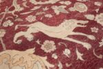 Antique Turkish Hereke Rug 45620 Running Jackal Nazmiyal