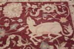 Antique Turkish Hereke Rug 45620 Sitting Gazal Nazmiyal