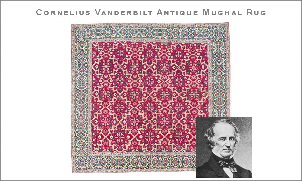 Cornelius Vanderbilt Antique Mughal Rug Cornelius Vanderbilt Antique Mughal Rug by Nazmiyal Antique Rugs