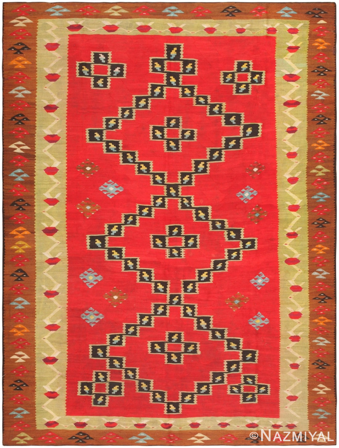 Antique Romanian Bessarabian Kilim 46918 Nazmiyal Antique Rugs