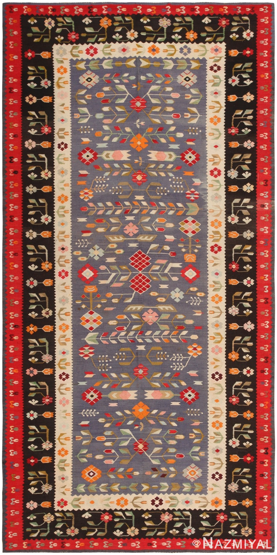 Antique Romanian Bessarabian Kilim 46919 Nazmiyal