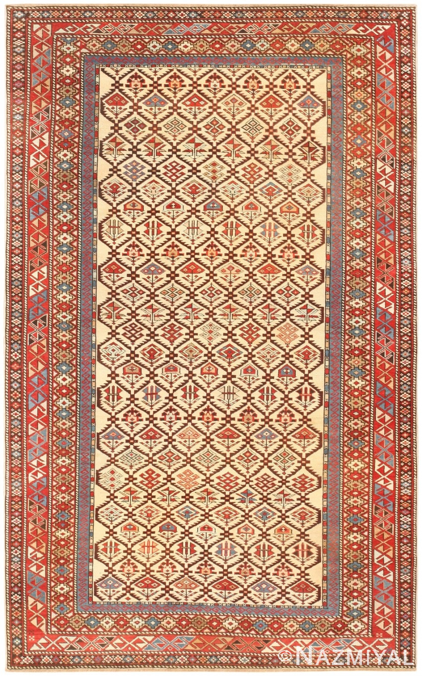 Antique Shirvan Caucasian Rug 47129 Detail/Large View