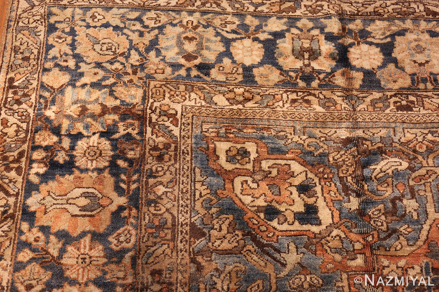 vintage persian bakhtiari rug 46836 corner Nazmiyal