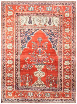 Antique Persian Silk Tabriz Rug 47151 Nazmiyal