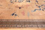Border Oversized Grey Antique dragon Chinese rug 46621 by Nazmiyal