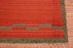 Close-up Vintage Scandinavian Swedish Kilim Rug 47144 by Nazmiyal