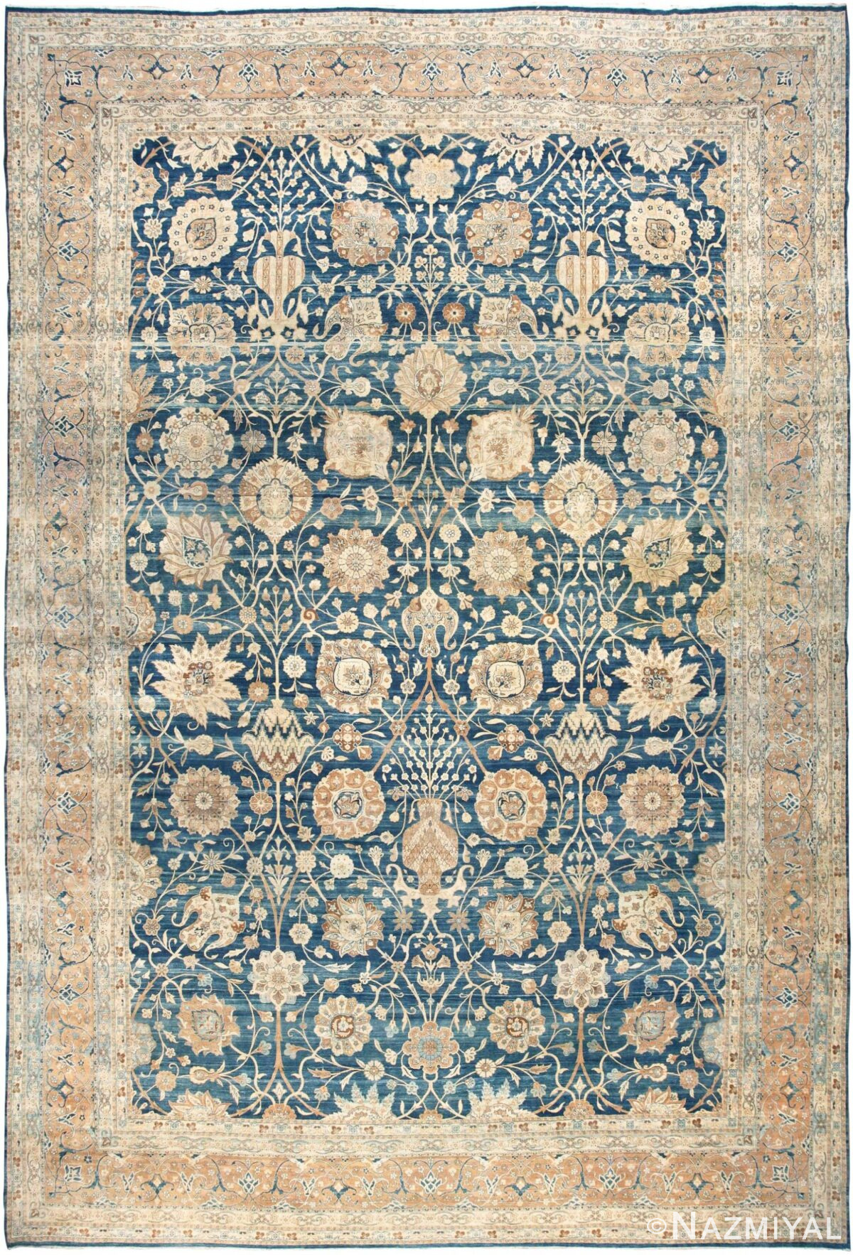 Antique Vase Kerman Persian Rug 45102 Detail/Large View