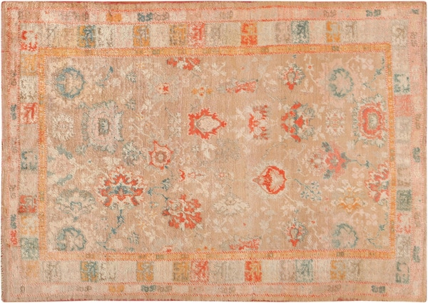 rare antique angora oushak rug 47651 by Nazmiyal