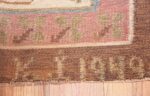vintage swedish scandinavian kilim rug 47145 signature Nazmiyal