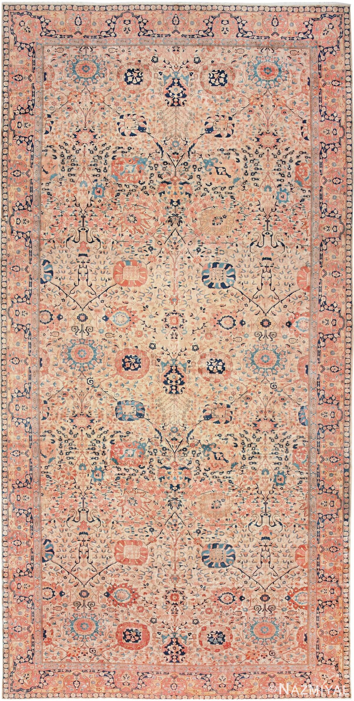 Antique Indian Agra Rug 47204 Nazmiyal Antique Rugs
