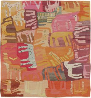 Swedish Textile Art Rug 47291 Detail/Large View