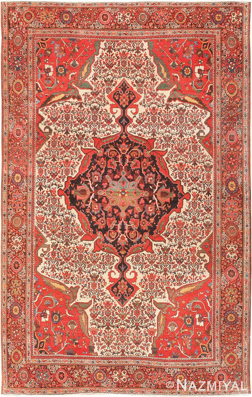 Antique Persian Sarouk Farahan Carpet 47202 Detail/Large View