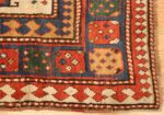 antique tribal caucasian kazak rug 47371 corner Nazmiyal