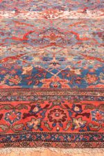 Beautiful Blue Abrash Antique Persian Sultanabad Carpet by Nazmiyal Antique Oriental Rugs