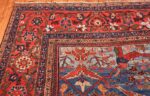Beautiful Blue Abrash Antique Persian Sultanabad Carpet by Nazmiyal Antique Oriental Rugs