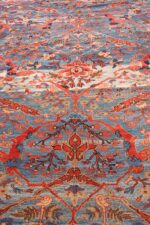 Beautiful Blue Abrash Antique Persian Sultanabad Carpet by Nazmiyal Antique Oriental Rugs
