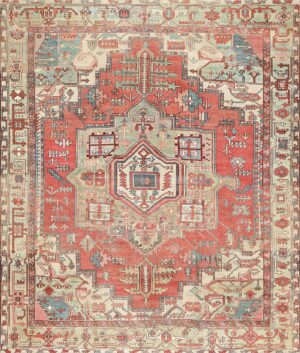 Antique Persian Heriz Serapi Rug 47444 Detail/Large View