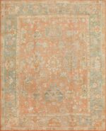 Large Scale Soft Color Antique Turkish Oushak Area Rug #47422 by Nazmiyal Antique Rugs