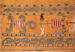 antique uzbek prayer embroidery textile 47392 corner Nazmiyal