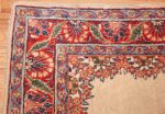 ivory gallery size vintage persian mahal carpet 47298 corner Nazmiyal