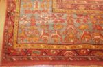 vintage turkish oushak carpet 47401 corner Nazmiyal