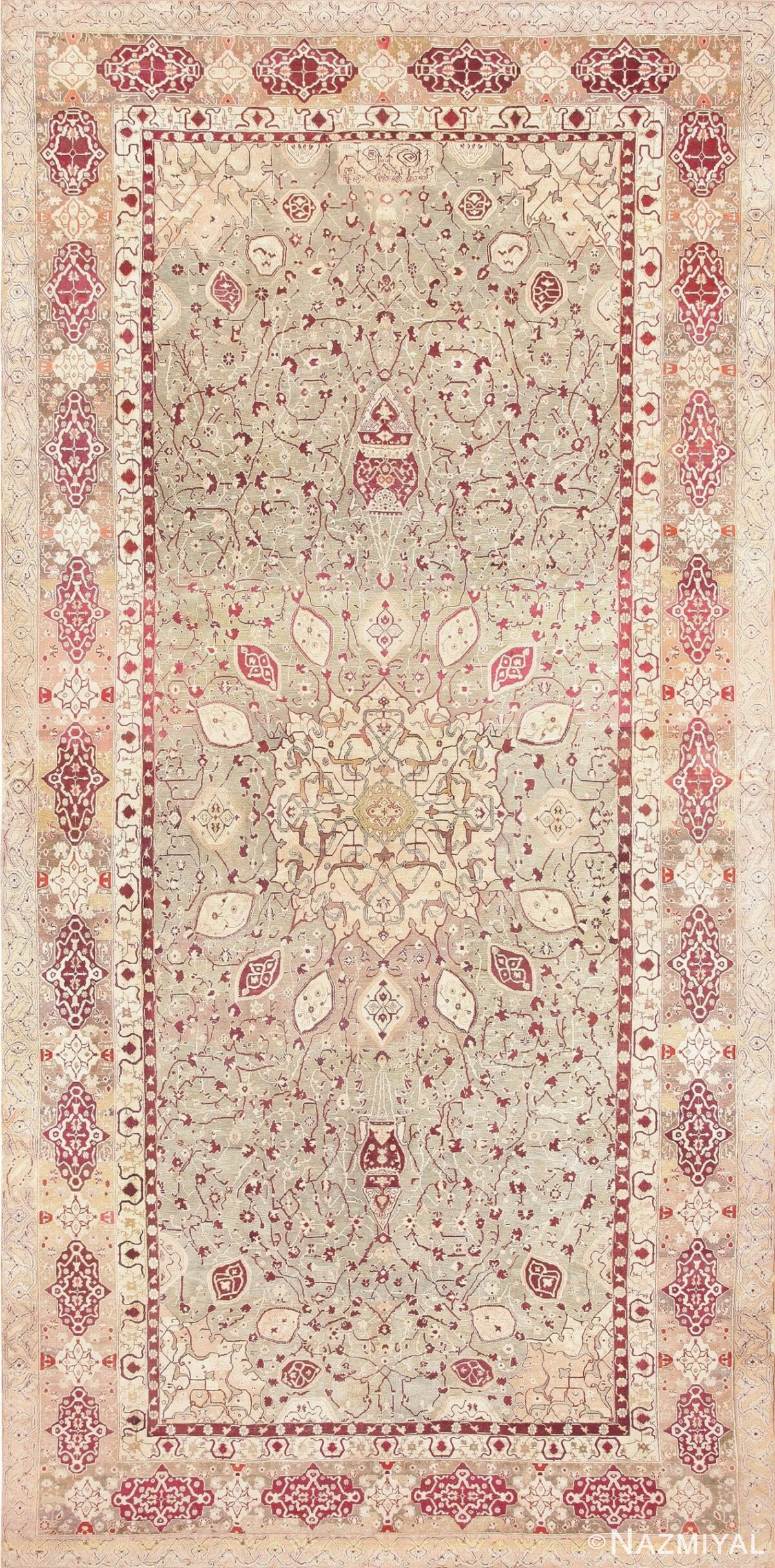 Antique Agra Carpet India 47434 Large Image