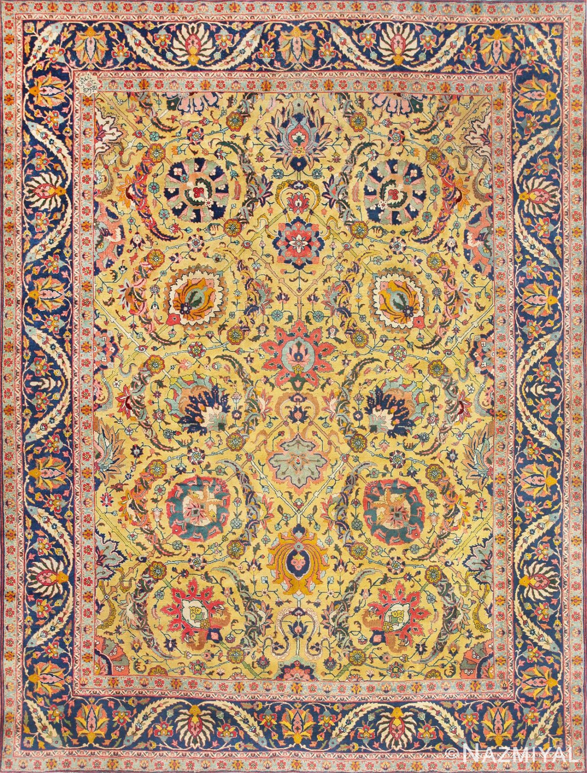 Antique Persian Sickle Leaf Carpet 47362 Large Image