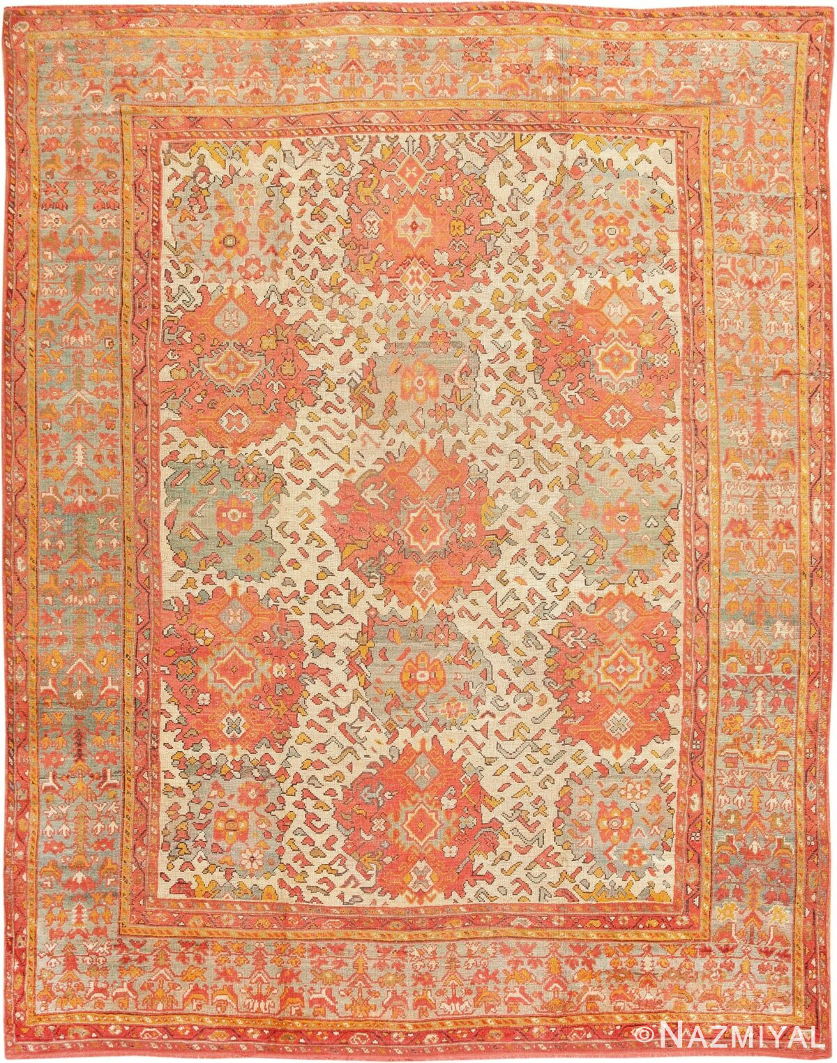 Antique Turkish Oushak Carpet 47401 Detail/Large View