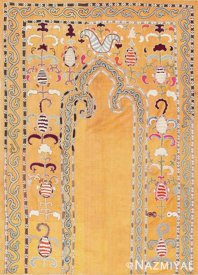 Antique Uzbek Prayer Embroidery Textile 47392 Detail/Large View