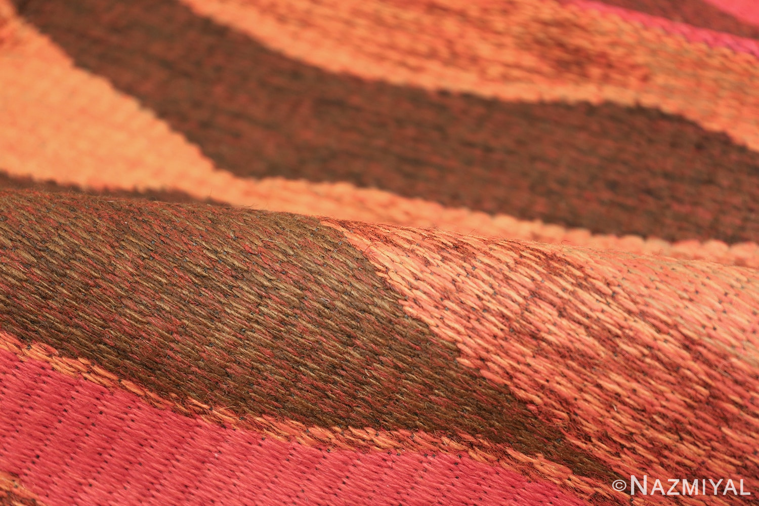 Vintage Swedish Double Sided Rug 47387 Pile Colors Nazmiyal