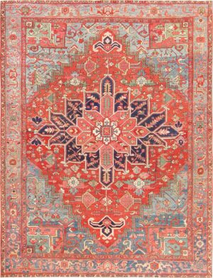 Antique Persian Heriz Serapi Carpet 47293 Detail/Large View