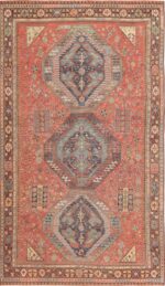 Antique Tribal Caucasian Soumak Flat Woven Carpet 46658 Large Image