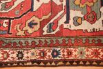 collectible tribal antique caucasian eagle kazak rug 47473 border Nazmiyal