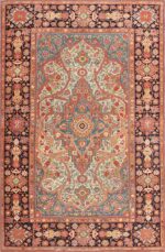 Fine Antique Persian Mohtashem Kashan Carpet 47197 Detail/Large View