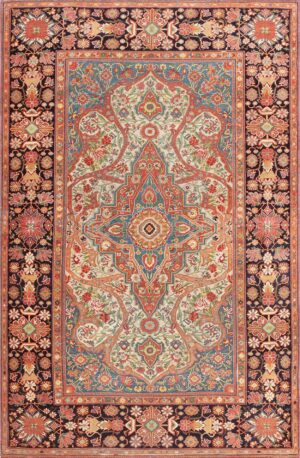Fine Antique Persian Mohtashem Kashan Carpet 47197 Detail/Large View