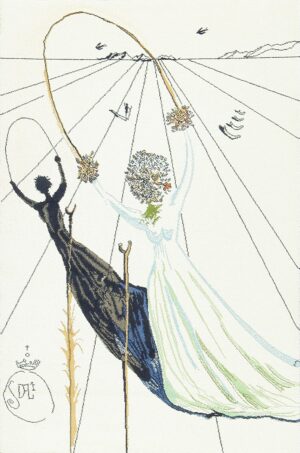 Vintage Salvador Dali Rug Alice in Wonderland 47523 Detail/Large View