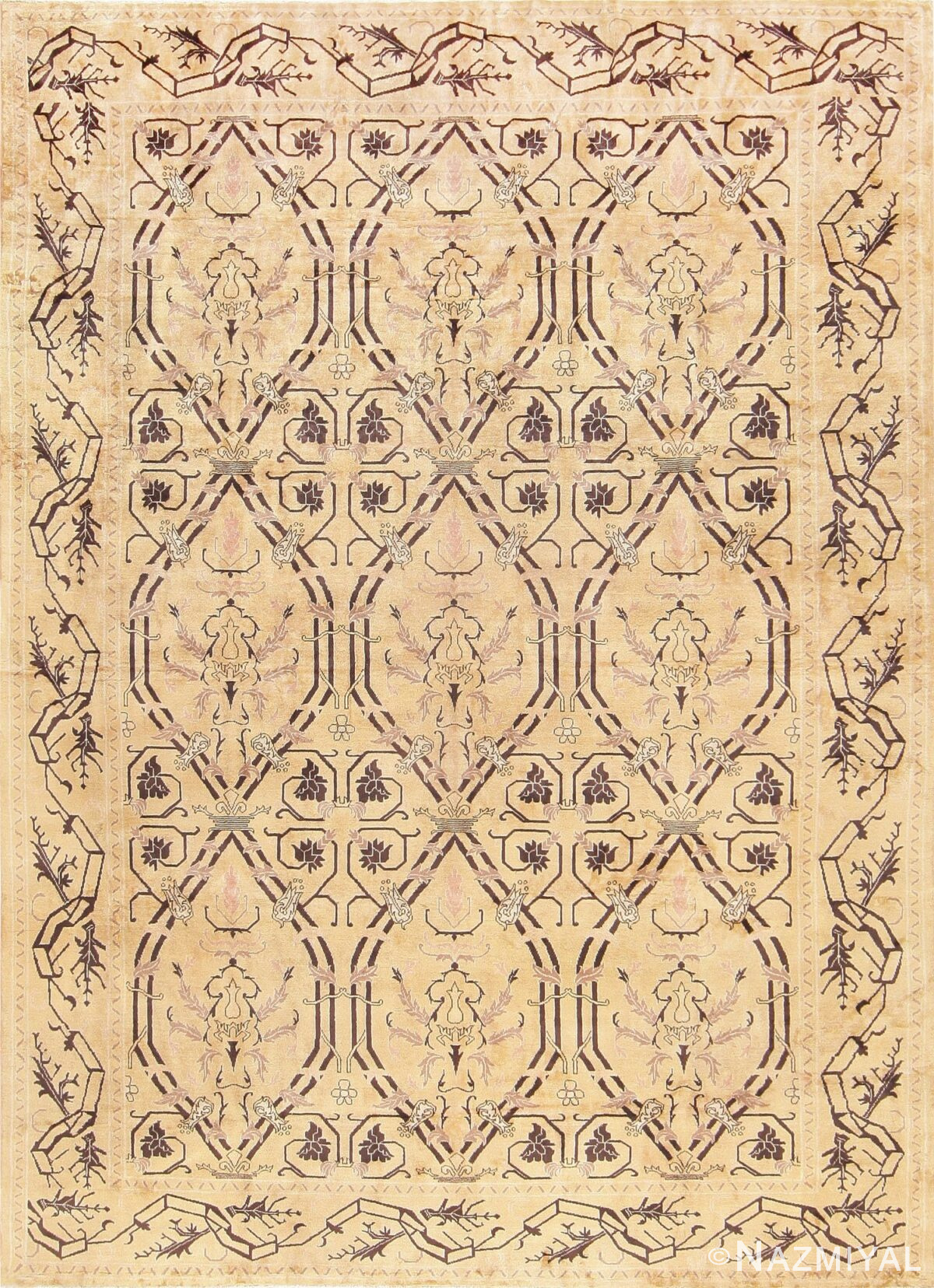 Antique Chinese Rug 47179 Nazmiyal Antique Rugs
