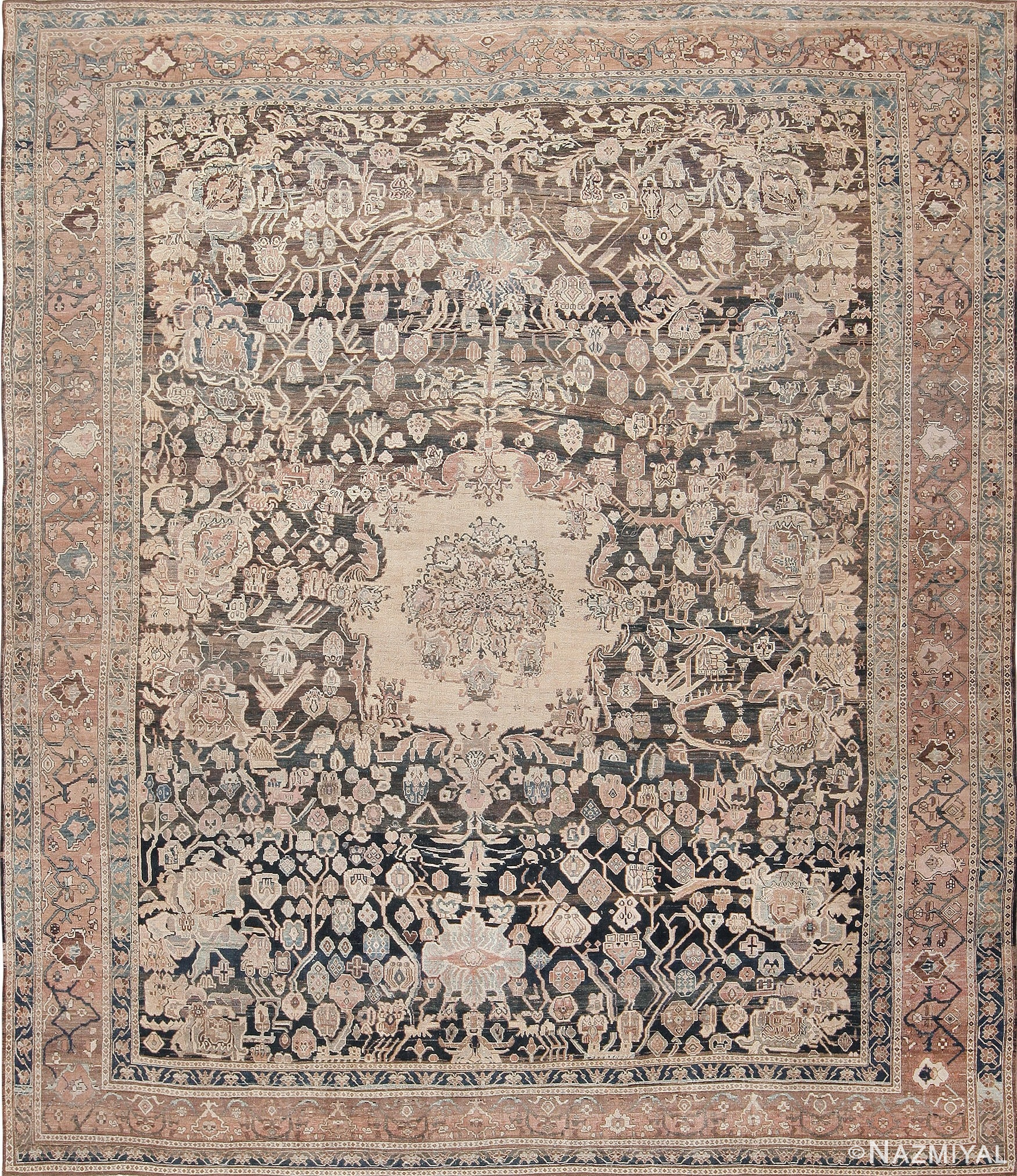 Antique Persian Bakhtiari Carpet 46190 Detail/Large View